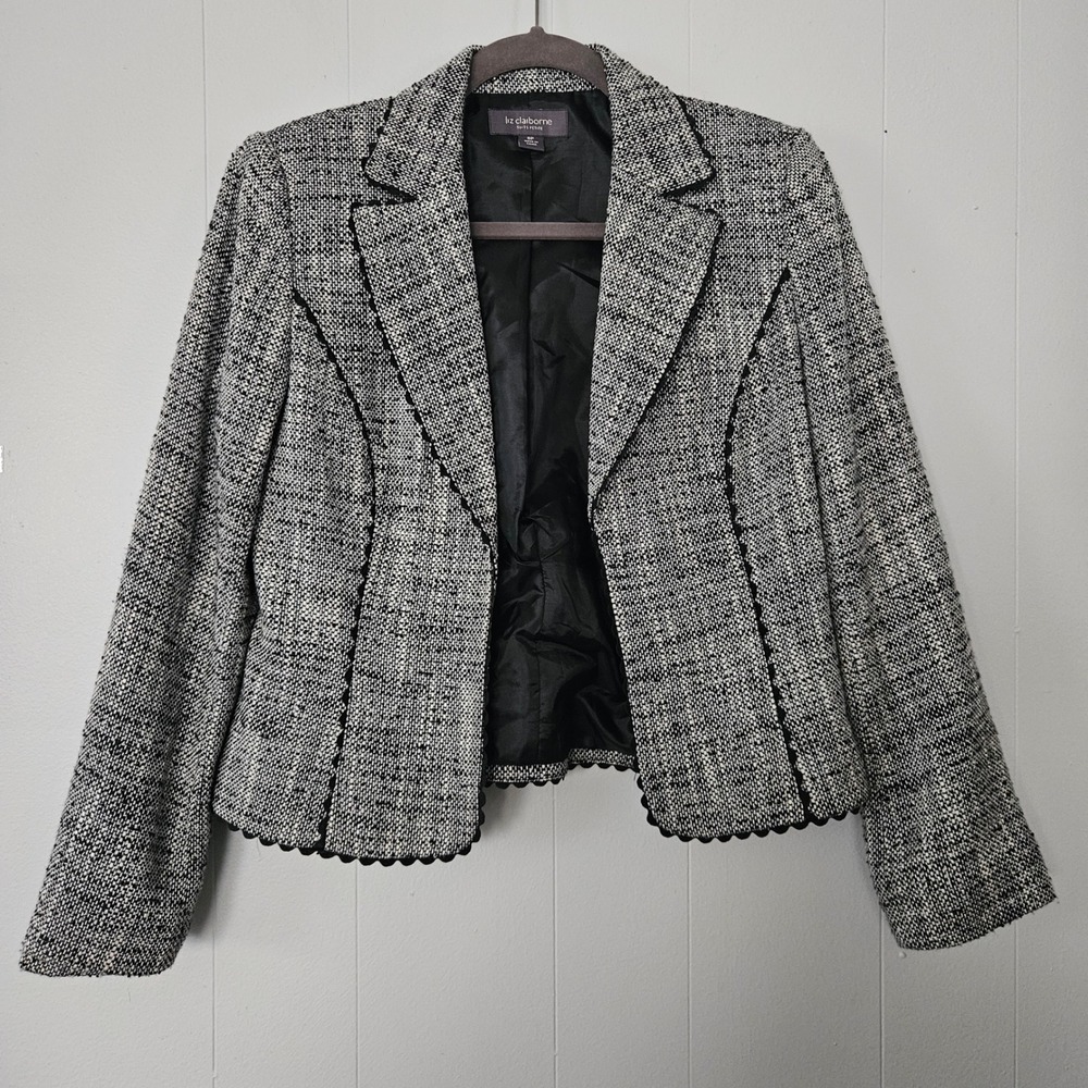 Liz Claiborne Suit Set Womens 6P Tweed Blazer Shell 2 Piece Office Business - Picture 2 of 14